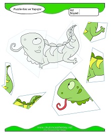 okul öncesi çocuklar için Puzzle çalışma sayfaları
